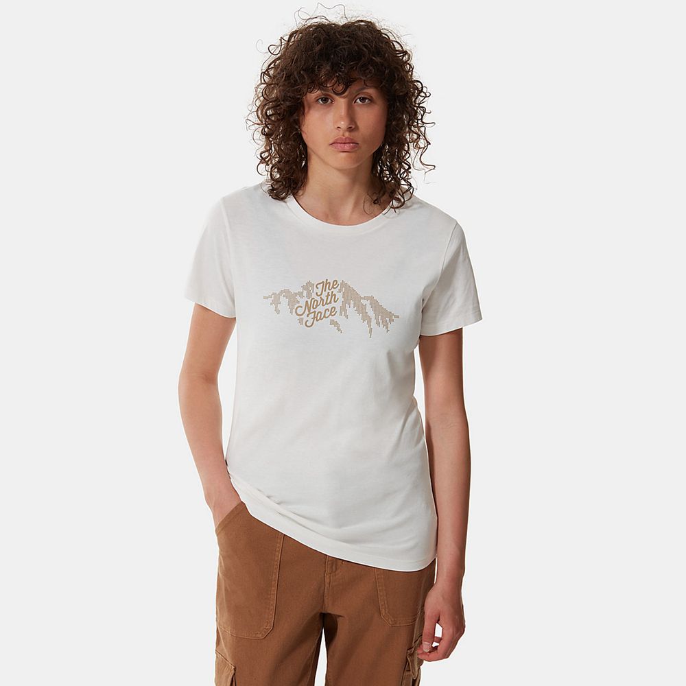 The North Face T-Shirts Womens Australia - The North Face Graphic White (TKB-391850)